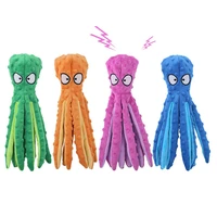 pet dog plush toy 8 legs octopus soft stuffed dog toy interactive squeaky toy sounder sounding paper chew tooth toy dog supplies