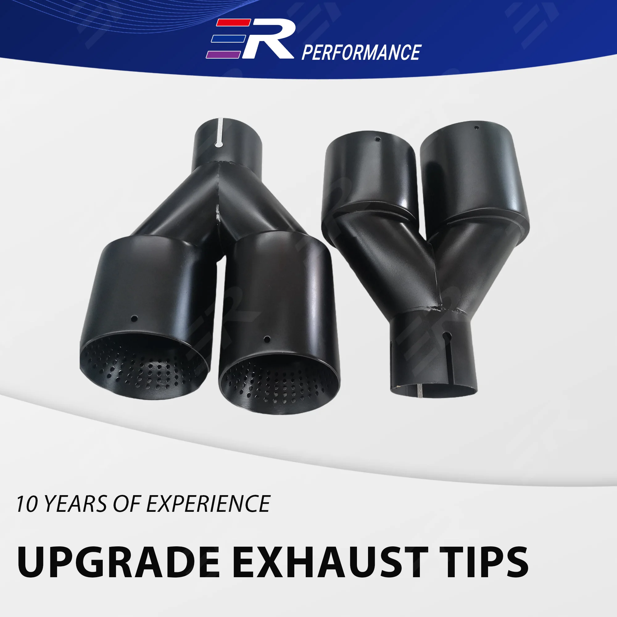 

Выхлопные гоночные матовые насадки из нержавеющей стали, двойной выпуск для универсальных автомобильных выхлопных форсунок на входе глушителя 60, 63 мм