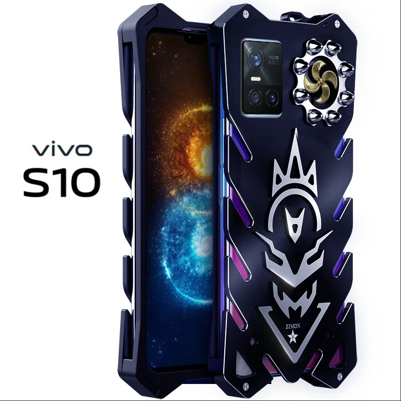 Zimon Armor Aviation Aluminum Metal Bumper Phone Case For Vivo S10 Iqoo 7 Pro Powerful Outdoor Frame Shockproof Cover