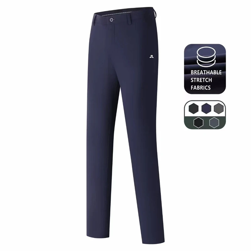 2023 Summer Men's Pants Golf Trousers Brand Comfortable Breathable Quick Drying Elastic Sports Fashion Casual Apparel