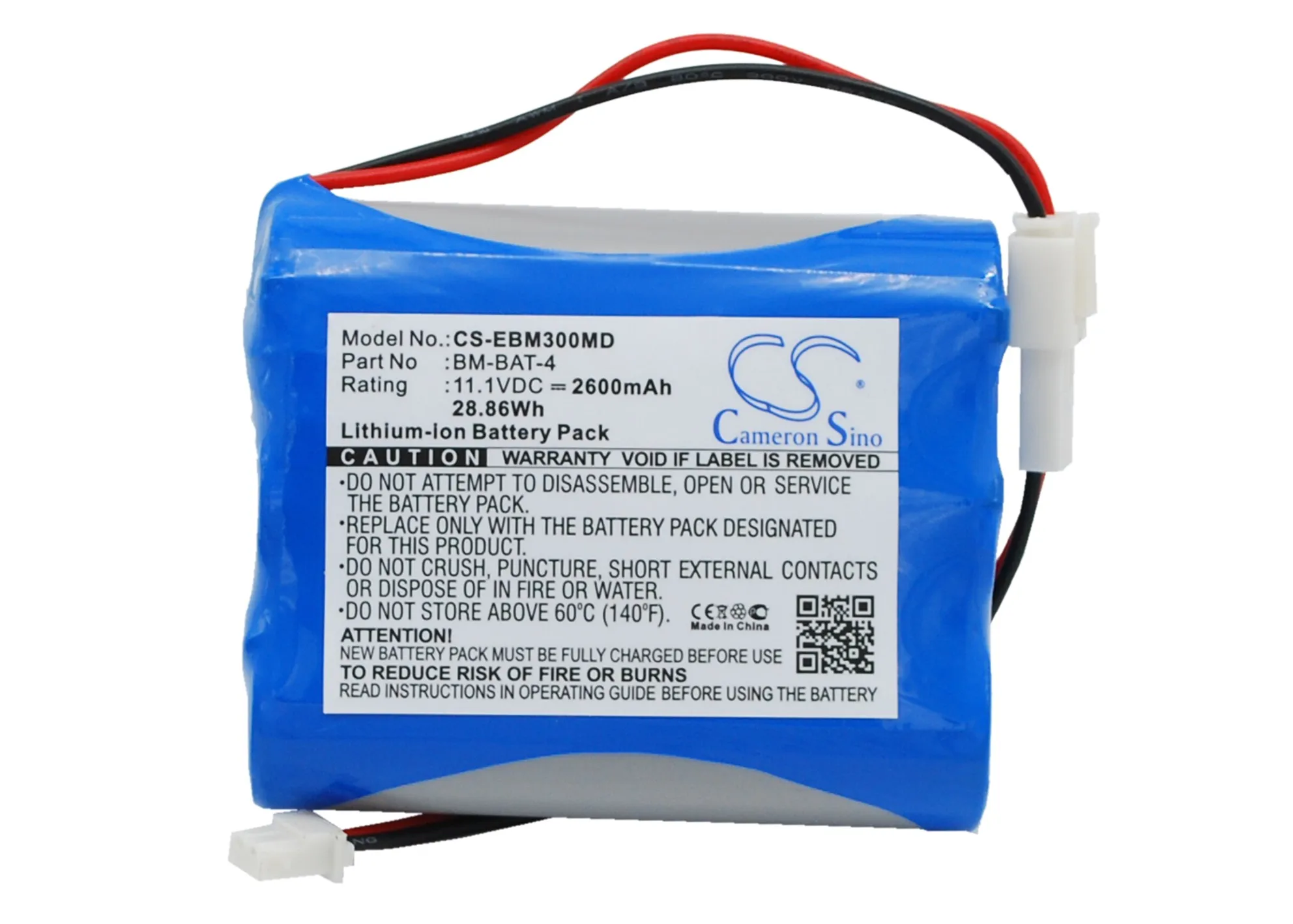 

CS 2600mAh / 28.86Wh battery for Bionet BM3, BM3 plus, BM5 BM-BAT-4, LS1865L220 3SIPMXZ