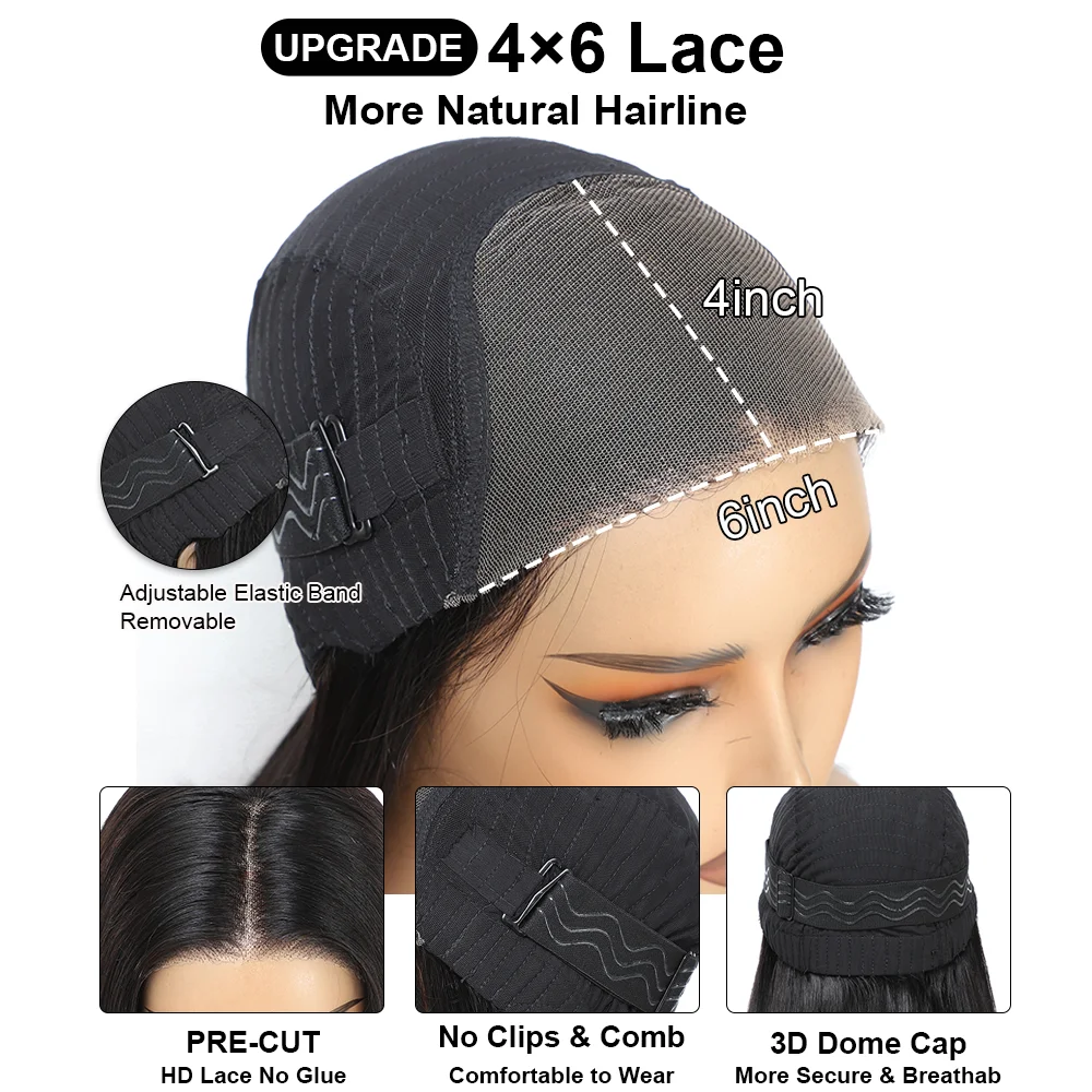 Idoli Бесклеевые парики Человеческие волосы Предварительно выщипанные вырезанные