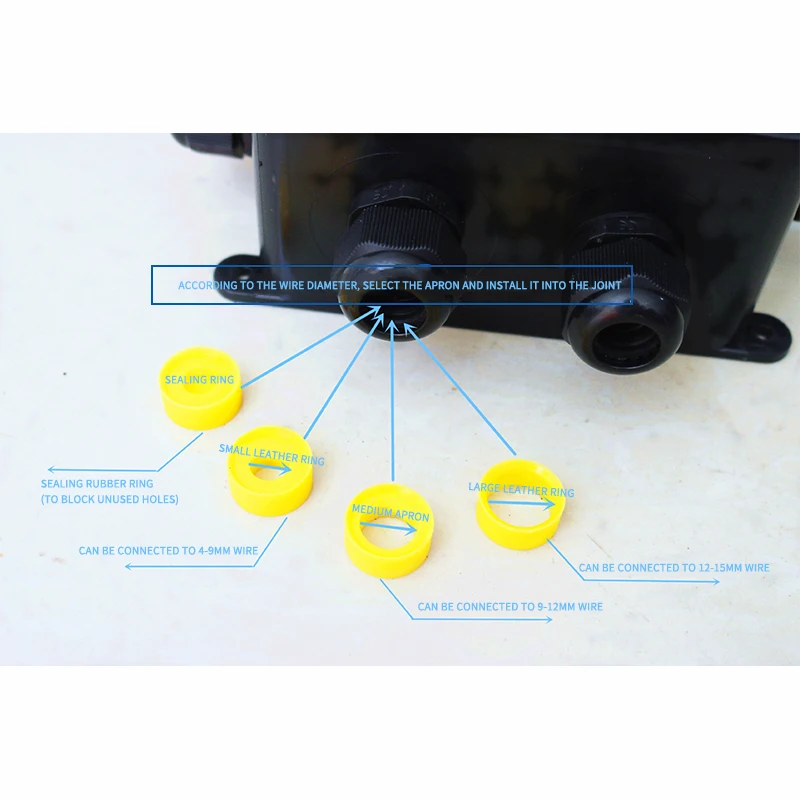 10 Way IP68 Electrical Juction Box 4-15mm Outdoor Underground Waterproof Cable Junction for Led Lighting Wire Connector |