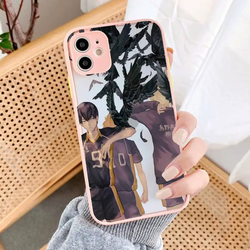 

Anime Haikyuu Phone Case for iPhone 14 11 12 13 Mini Pro Max 8 7 Plus X XR XS MAX Translucent Matte Cover