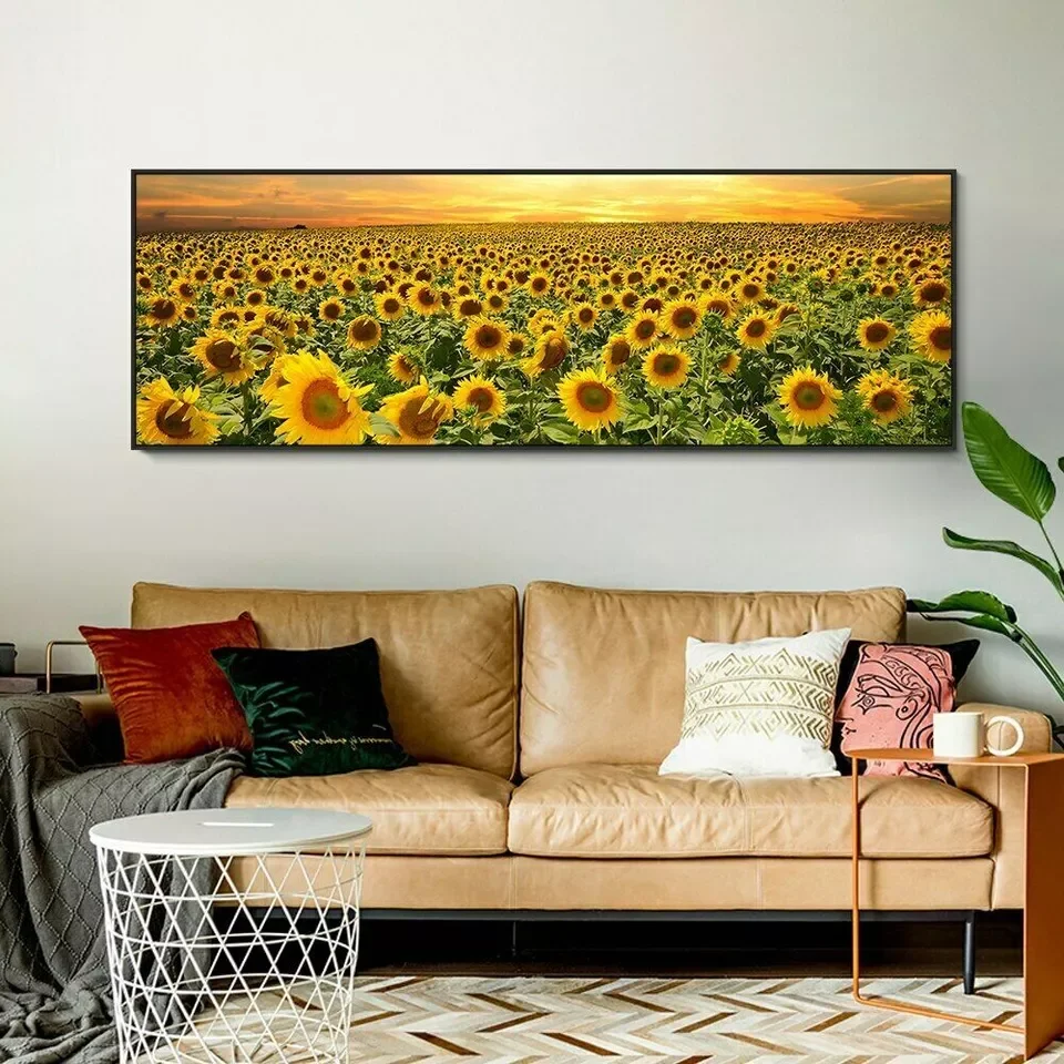 Картина на холсте с подсолнухом SELFLESSLY ART