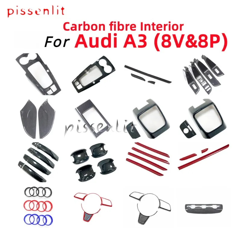 Для Audi A3 S3 RS3 8V 8P 2014-20 аксессуары для украшения интерьера автомобиля наклейка из