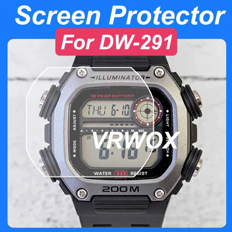 Фото Защитная пленка для экрана часов DW-291H-1A, 3 шт., HD прозрачная, из ТПУ, нанопленка, водонепроницаемая, 99% прозрачности, полное покрытие, стандартный размер №1