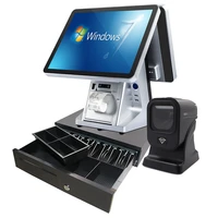 support android windows system pos terminal 15 6 inch single screen touch screen desktop cash register