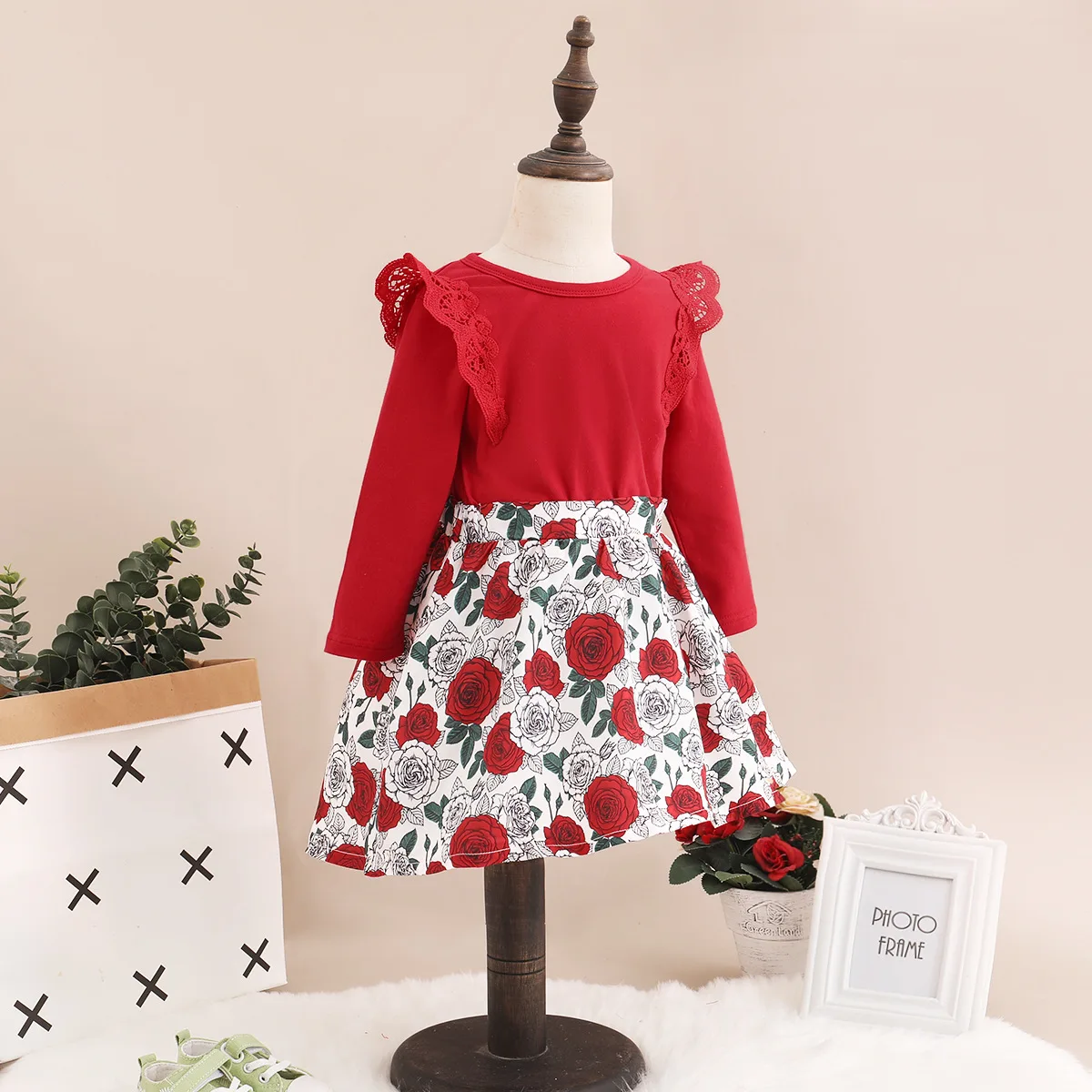 

Детская одежда Одежда для новорожденных девочек с оборками однотонное лоскутное Цветочное платье модные платья для младенцев Детские наря...