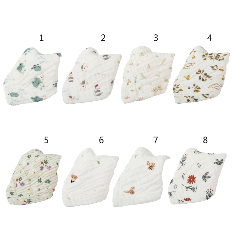 

Детские муслиновые мочалки, полотенце с подвесной пряжкой, детское полотенце с принтом лица, слюнявчик, платок, Слюнявчики, салфетки для мал...