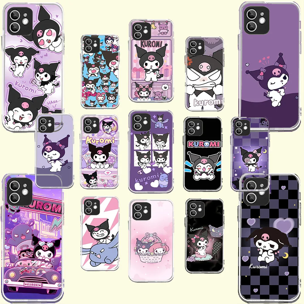 Прозрачный силиконовый чехол WBA-18 Sanrio-Kuromi для LG K9 10 11 12 22 30 40 41 50 51 61 62 Plus Prime Max