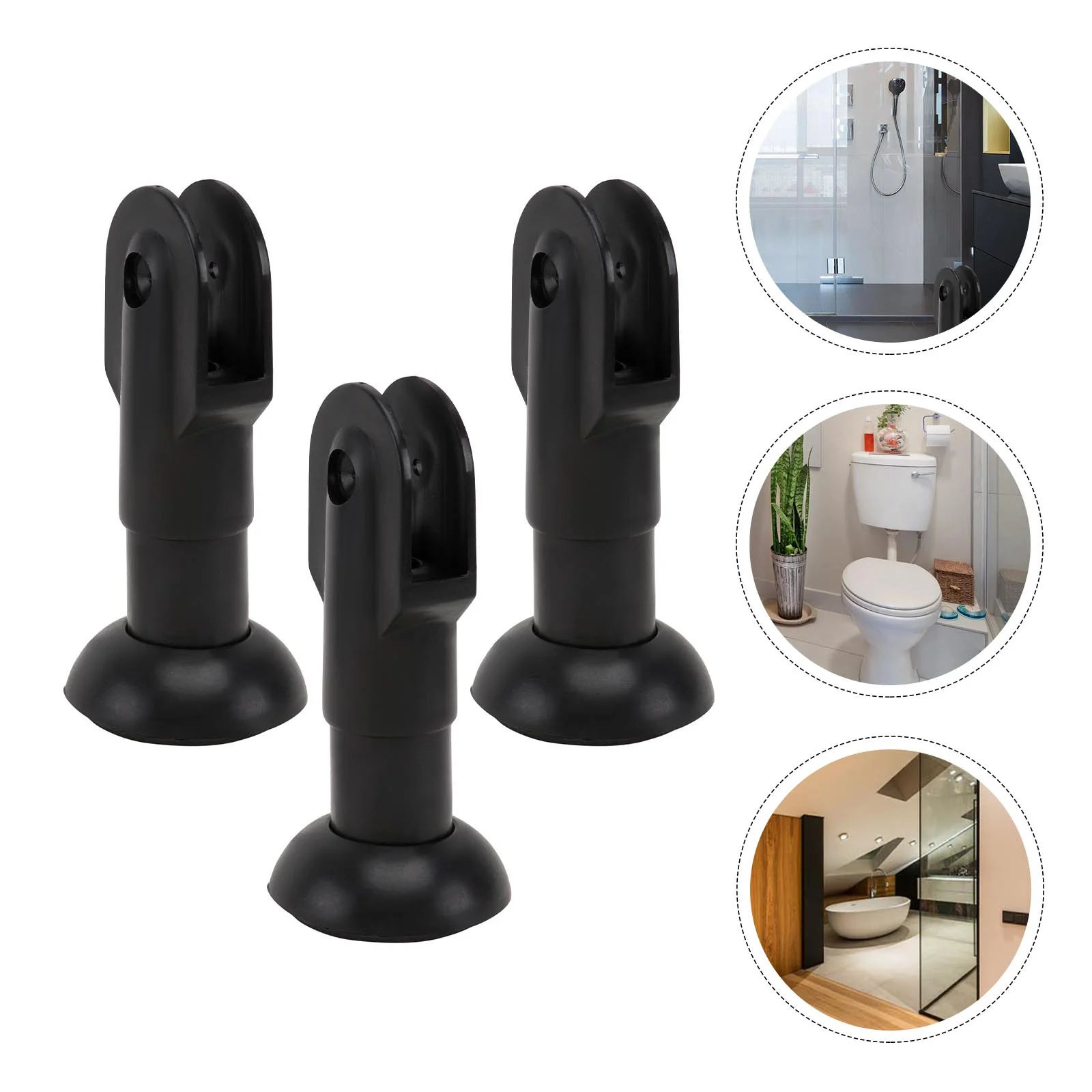 

3pcs Simple Durable Support Foot Toilet Support Foot Bathroom Foot Partition Support Foot