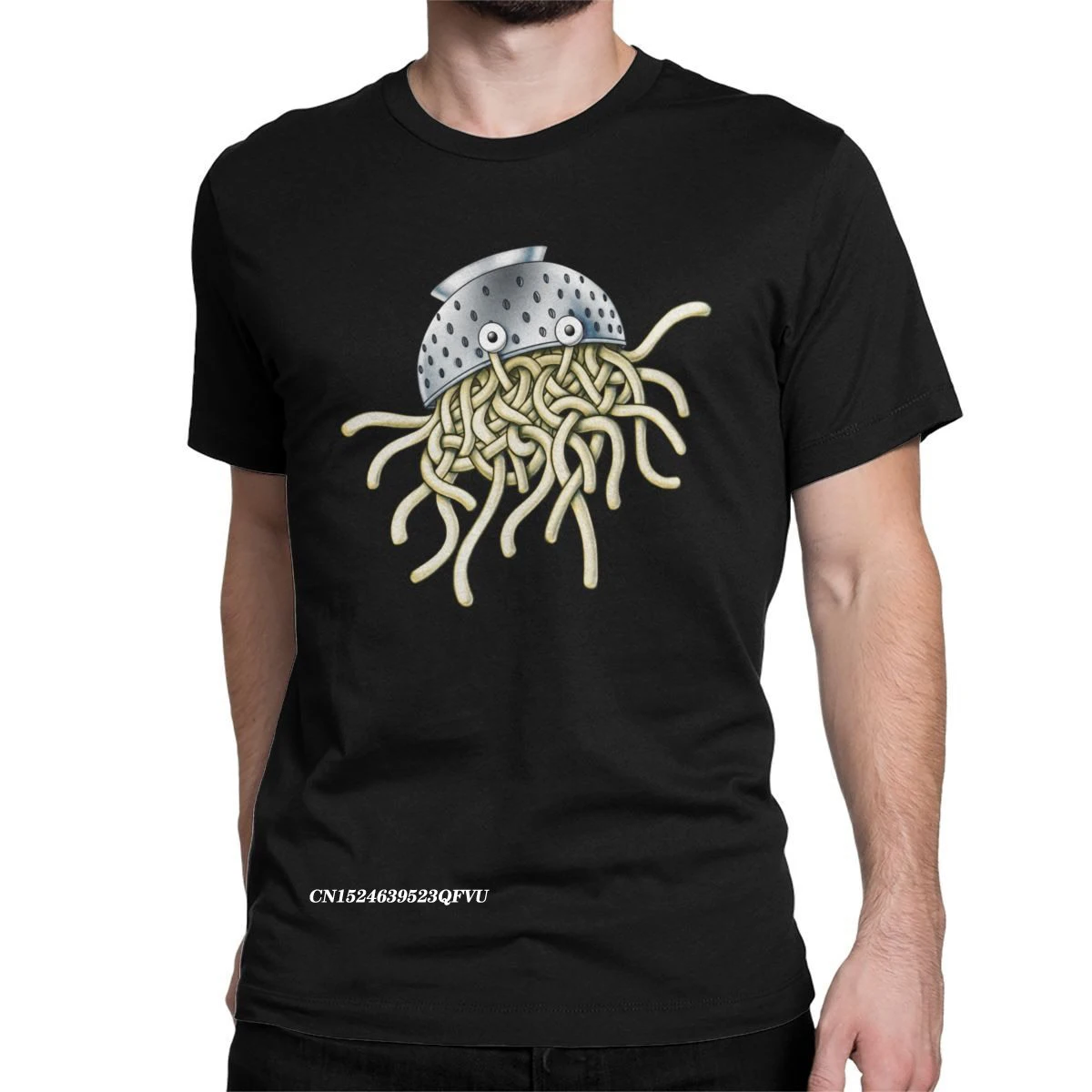 Flying Spaghetti Monsterism Monster With Colander T Shirts Men Funny T-Shirt Pastafarianism Fsm Religion Church Tees