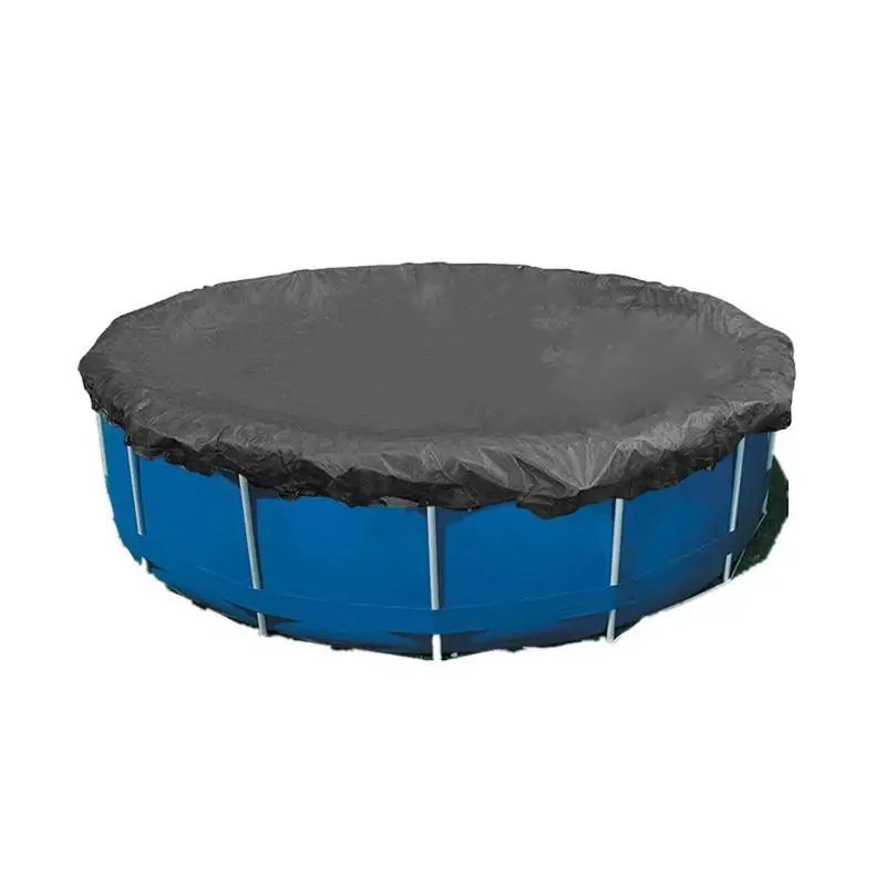 210D Pool Cover Outdoor Round Leaf Proof Cloth Tarpaulin Swimming Pool Cover Outdoor Garden Yard Round Canopy Furniture Covers