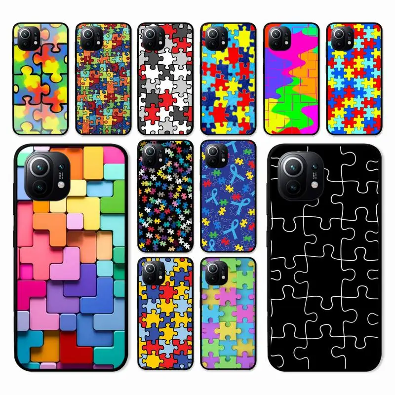 

puzzle Phone Case for Xiaomi Mi 12s Ultra 11 11x 10t 9 8 Se 12 Note 10 Pro Lite Poco X3 F3 M3 Cover