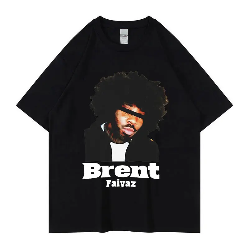 

Винтажная Футболка 90-х годов с принтом Брента Faiyaz, Мужская футболка в стиле хип-хоп, Футболка мужская оверсайз из 100% хлопка, уличная одежда унисекс