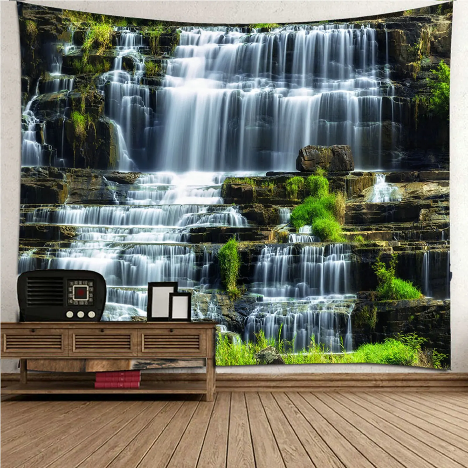 

3D Wall Tapestry Wall Art Decoration natural scenery Nature Theme Waterfall Wall Hanging Blanket Dorm Art Decor Covering