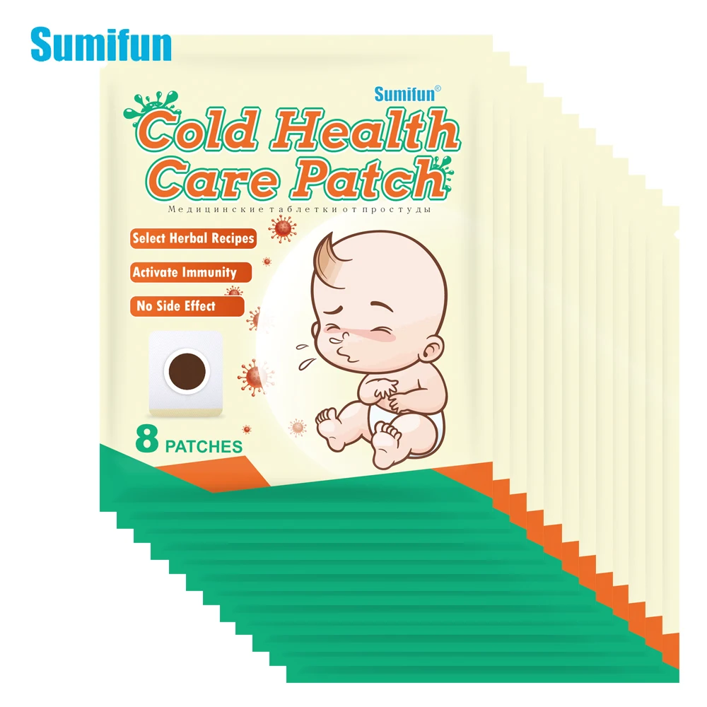 

80Pcs Sumifun Sore Throat Medicine Cough Treatment Plaster Headache Phlegm Stuffy Runny Nose Relief Chinese Medicines