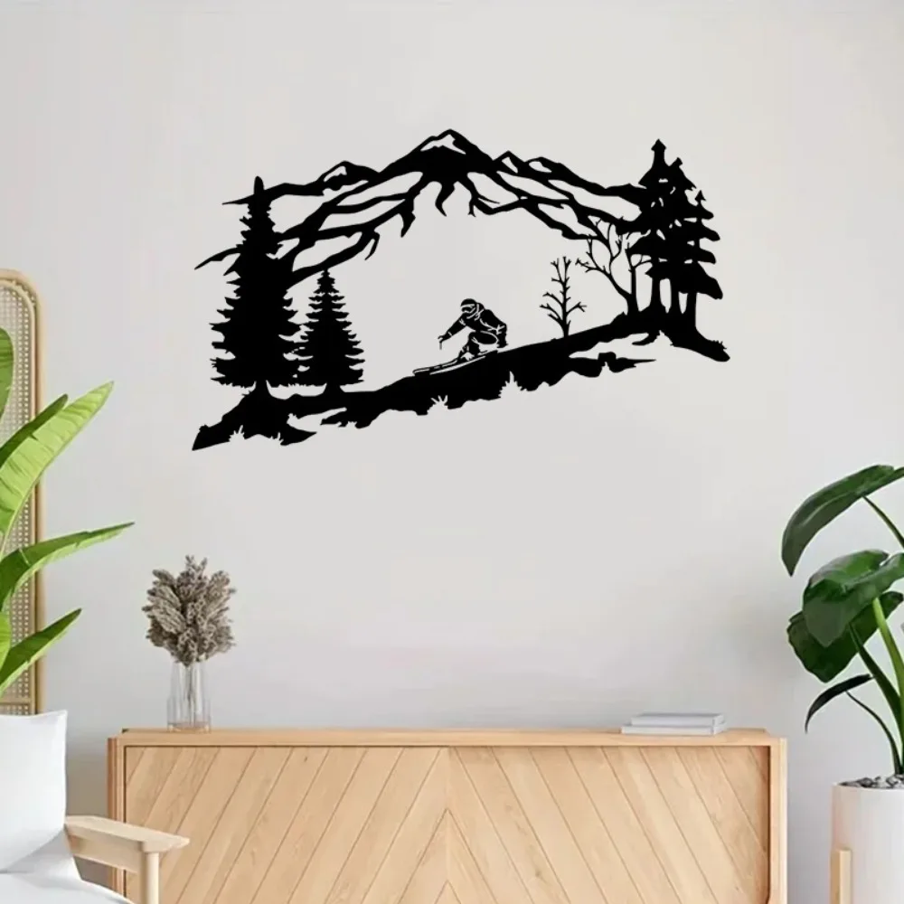 Металлический Настенный Декор С Дизайном Горов И Деревьев Для Любителей Катания