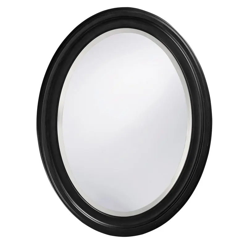 

【Beautiful Grooved Black 25" by 33" Wall Mirror from George】