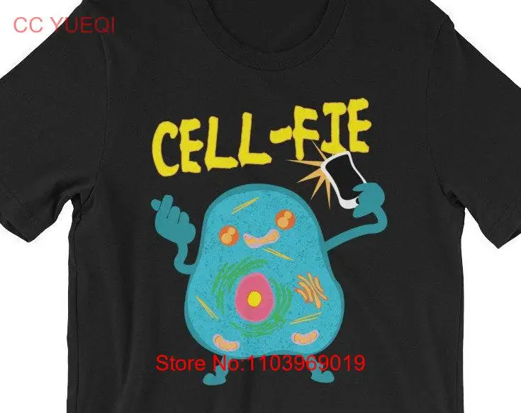 Забавная футболка с биологией Cell Fie Science Nerd Teacher Humor Dad Joke длинными или короткими