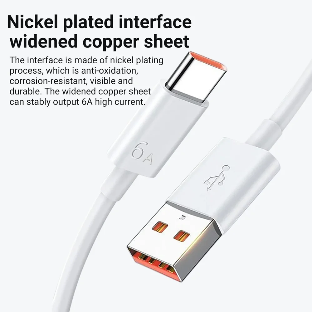 Фото Супербыстрое USB-зарядное устройство США 6А 66 Вт для Huawei Mate 40 50 P50 P60 Nova 12 Honor 90 100 X8b Magic 5 Lite 6 Pro Кабель для зарядки типа C №4