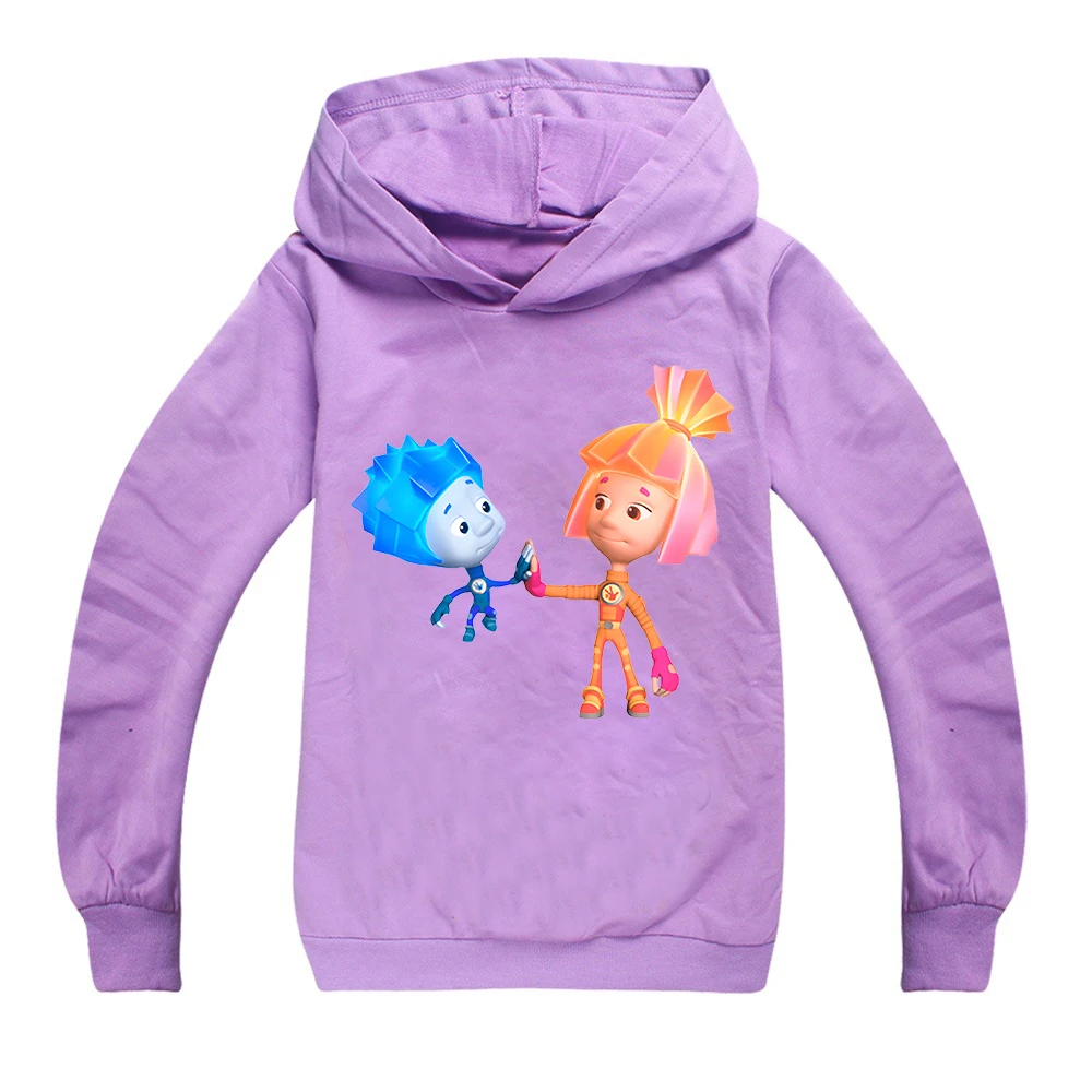 Kids Spring Autumn Hoodies for Boys Tops Cartoon The Fixies Sweatshirts Witch Wizard Funny Hooded Clothes Girls Long Sleeves
