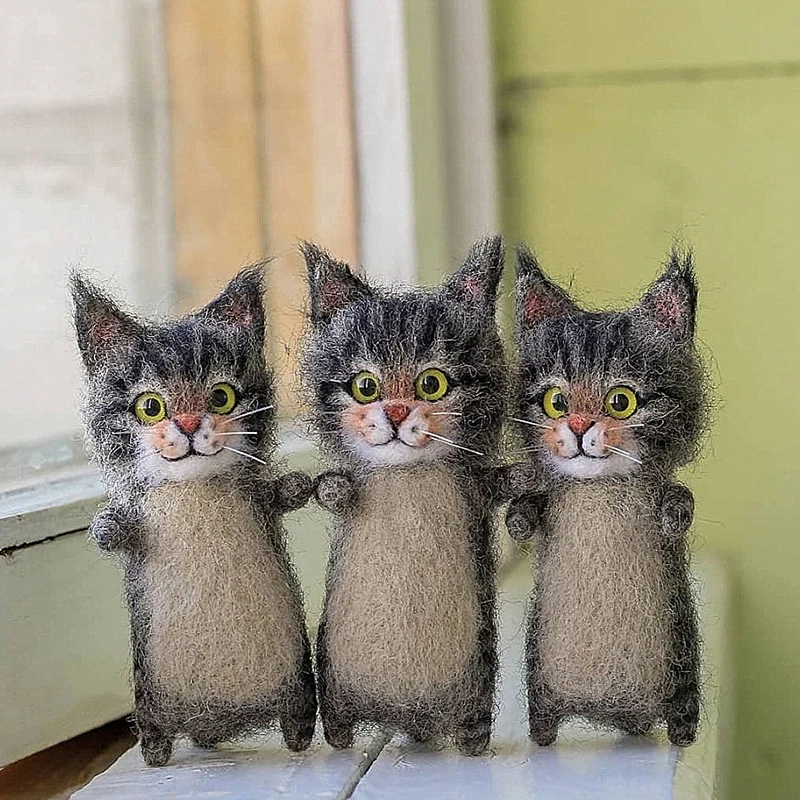 Пакет сделай сам из необработанного фетра: набор игрушек фетра с милым котенком и