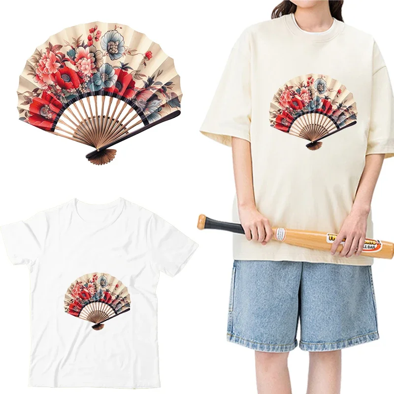 4 шт. термонаклейки в китайском стиле с цветами и птицами