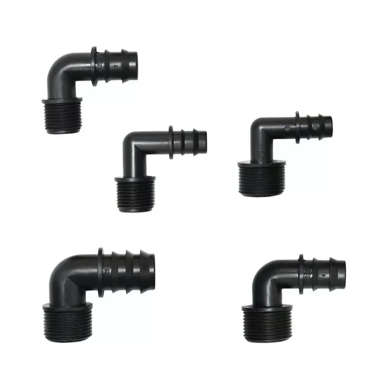 

1/2" 3/4" to 1/2 3/4 25mm Hose elbow barb Connector 16mm 20mm 90 degrees bending joints for DN10 DN15 DN20 100PCS