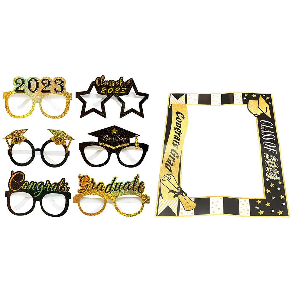 

Photo Booth Favors Backdrop Photo Props Party Favor Graduation Photo Props Graduation Party Glasses