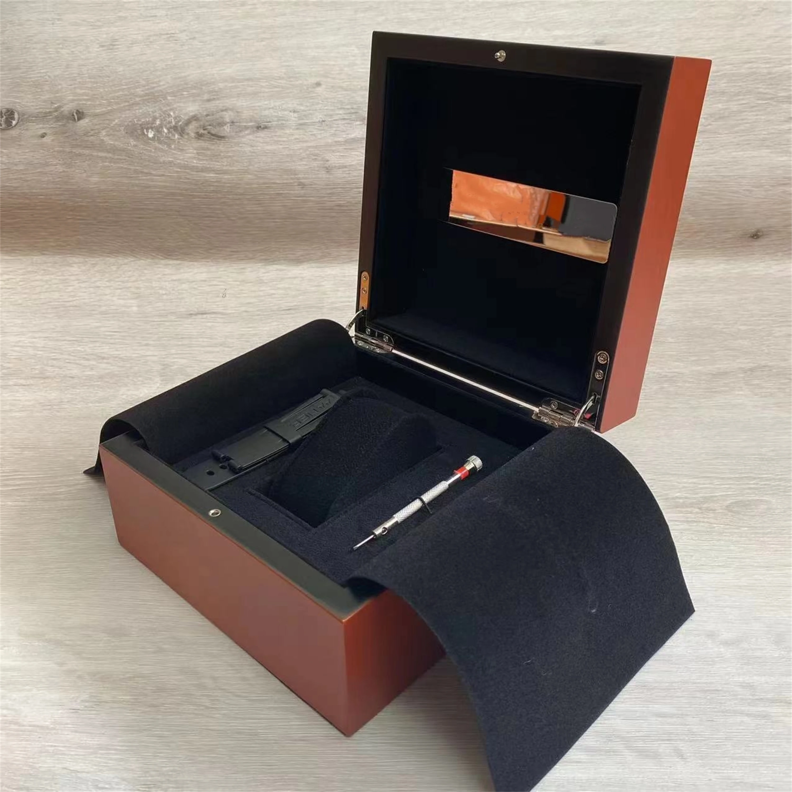 Factory Supplier Wholesale Mens For PAM Watch Box Original Wooden Inner Outer man's Watches Boxes Papers Wristwatch Good quailty