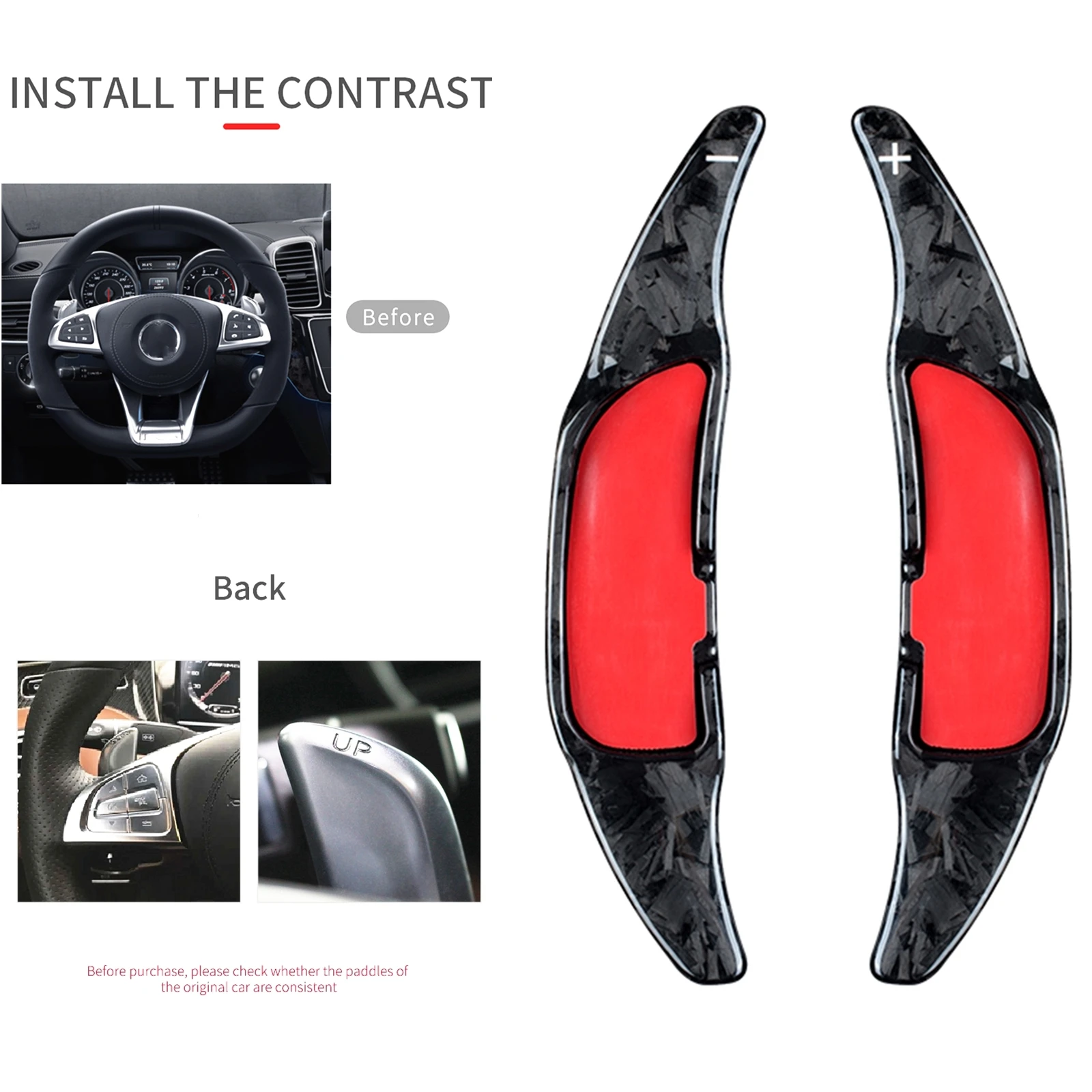 

Carbon Fiber Car Steering Wheel Extension Shift Paddle For Mercedes Benz A45 C63 Saloon E63 Estate CLA45 GLS63 AMG 2014-2019