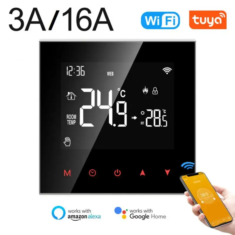 

Tuya WiFi Smart Thermostat, Electric Floor Heating Water Boiler Temperature Remote Controller For Google Home, Alexa Yandex