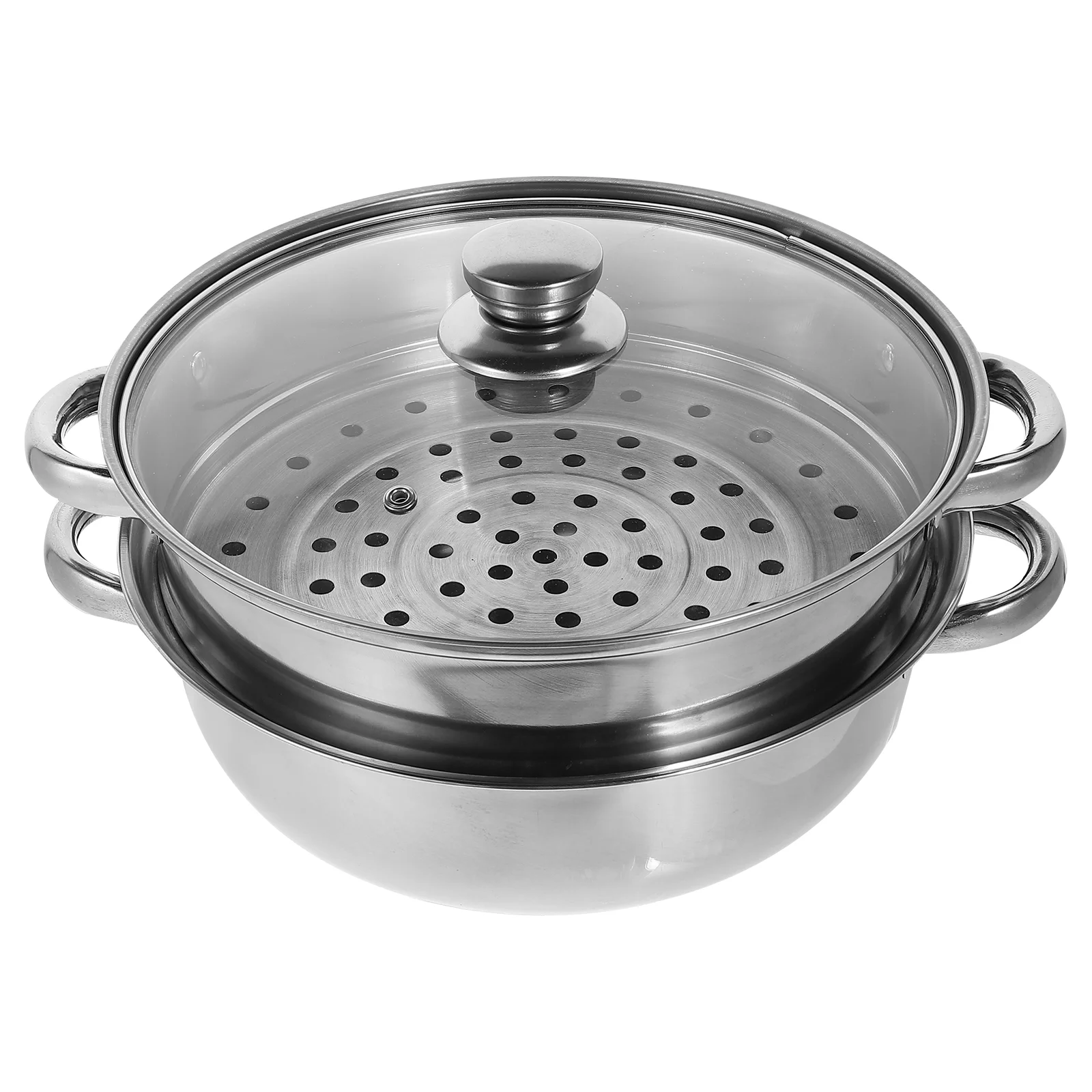

Steamer Pot Steam Cooking Fish Kitchen Dim Sum Metal Pan Stainless Foodpasta Induction Seafood Asian Crab Vegetable Steaming