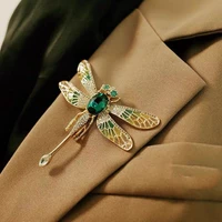vintage dragonfly luxury brooches for women large insect brooch pin fashion dress coat accessories cute jewelry