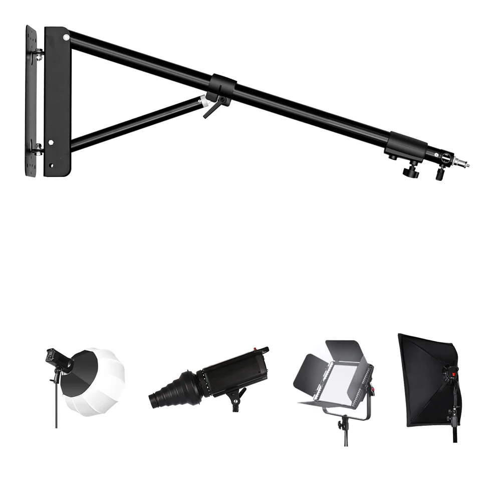 

135cm 170cm Wall Mount Boom Arm Projector Bracket for Photography Studio Video Strobe Lights Horizontal and Vertical Rotatable
