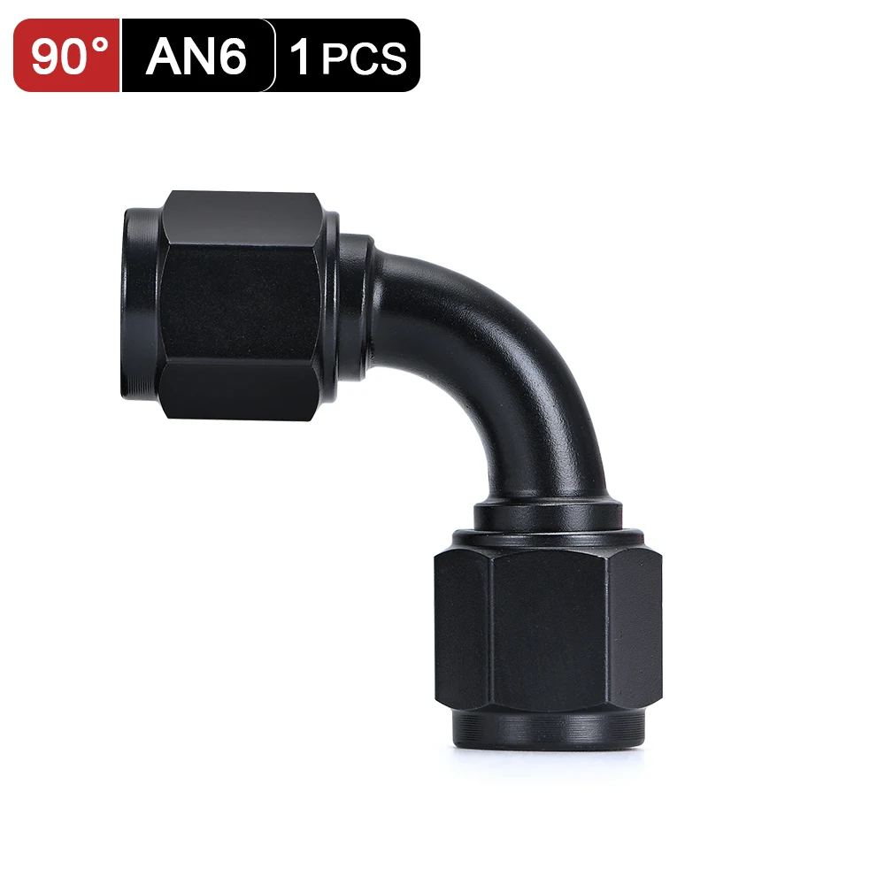 Универсальный 0, 45, 90 градусов AN6 AN8 AN10, гнездо до AN6 AN8 AN10, гнездовой гидравлический шланг, колено, фитинг масляного радиатора, фитинги для шлангов