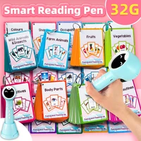 32g smart point reading pen child learning and educational toys read english book flashcards montessori materials kids gift