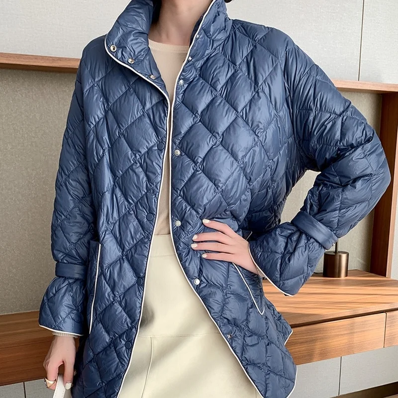 Women Winter Casual Fashion Hooded Coat Long Slim Warm Jacket Down Cotton Padded Jacket Outwear Parkas Elegant Lace Up 2021 New