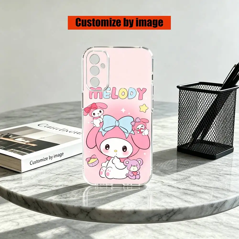 Фото Прозрачный силиконовый мягкий чехол для телефона Samsung A10, 12, 20, 21S, 30, 31, 40, 50, 51, 52, 70, 71 с рисунком My Melody №3