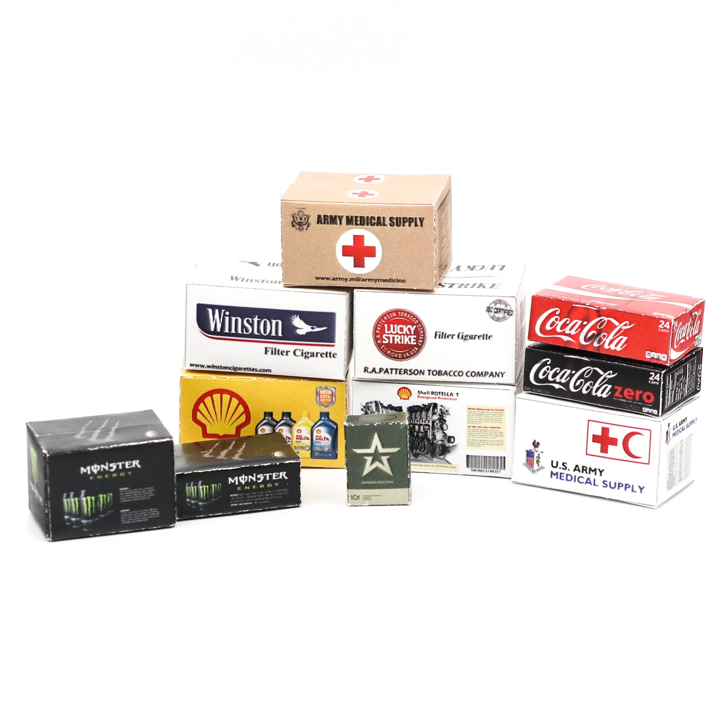 Rc Universal 1:35 24 18 Beverage Emergency Mini Cardboard Box Scene Mood Piece Finished Product Pressure Resistance