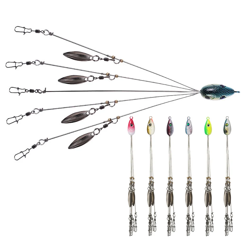 

Alabama Fishing Group Sea Fishing Set 18g Lure Bait with Sequins Group Attack Rig Fishing Hook Ultralight Wicker Blade Multiway