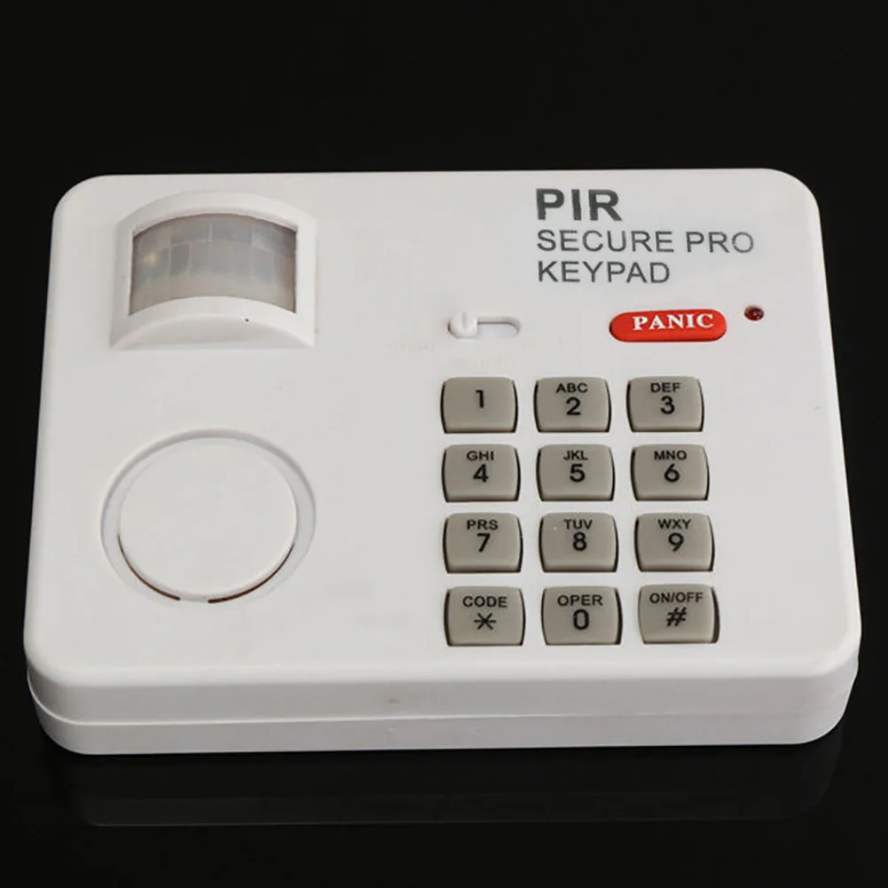

Electronic PIR Motion Sensor Home Door Security Protection Easy Install For Caravans Battery Powered Infrared Password Alarm