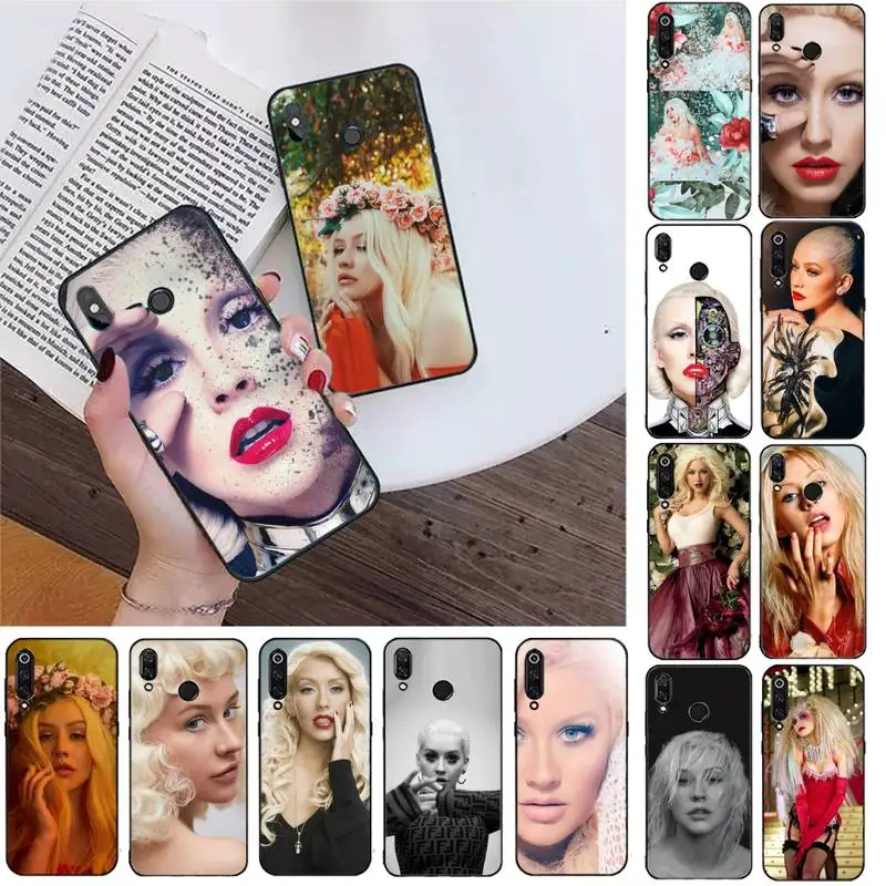 

FHNBLJ Christina Aguilera Phone Case For Redmi K20 4X GO for Redmi 6pro 7 7A 6 6A 8 5plus note 9 pro Capa