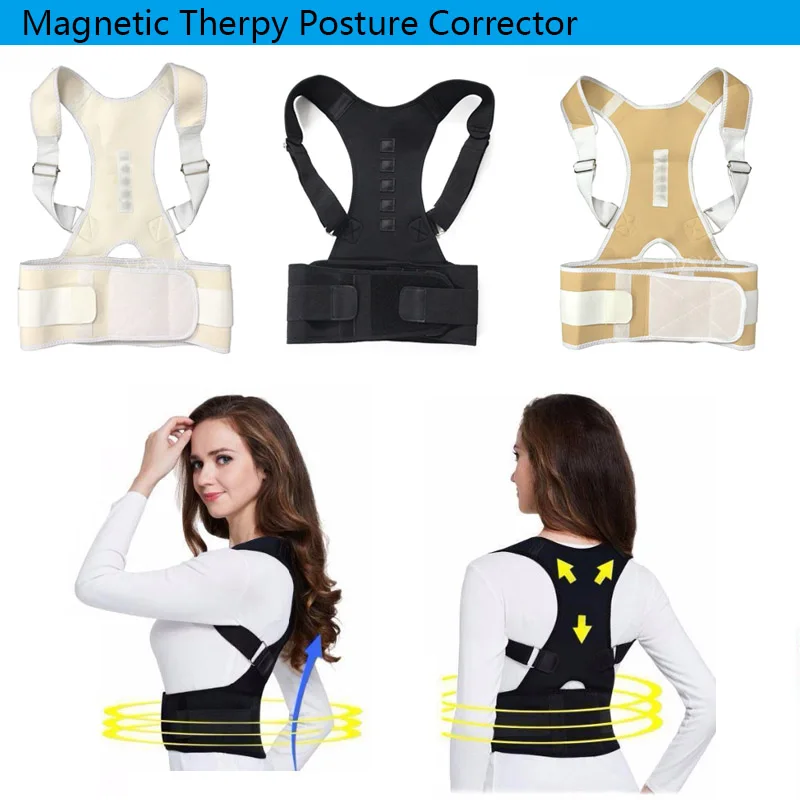 

Winter Invisible Orthopedic Magnetic Therapy Back Support Belt Posture Corrector Shoulder Spine Girdle Corset Straightener Brace