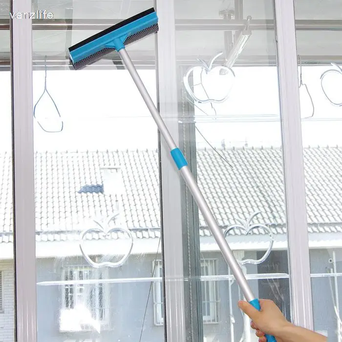 

Multi-sided wipe glass separable wiper blade cleaning tool glass telescopic rod using Long glass window cleaner