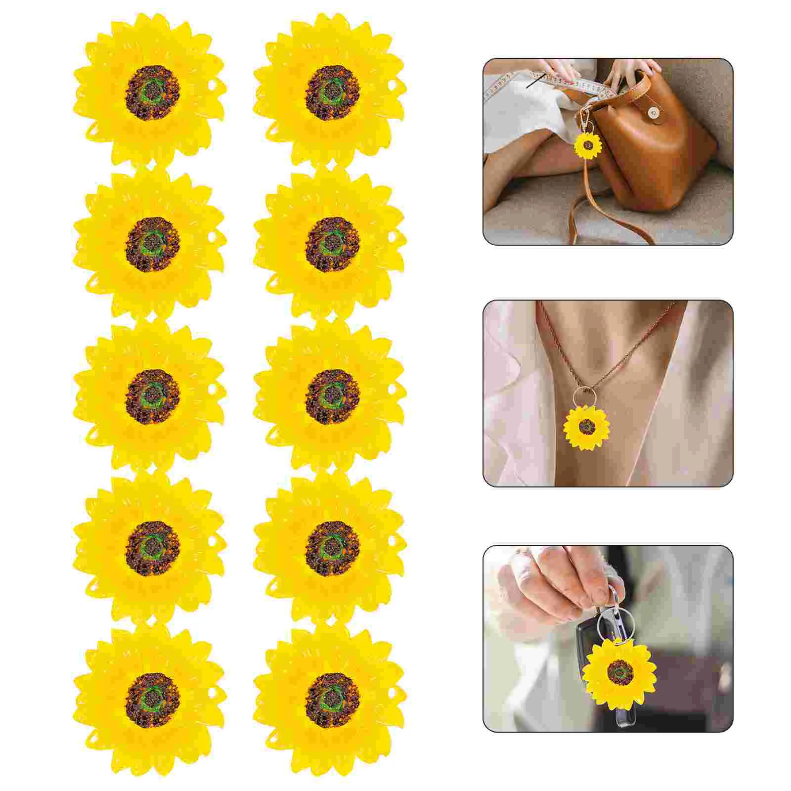 

Charms Making Jewelry Diykeychain Flower Necklace Bracelet Sunflower Craft Accessories Hanging Pendant Earring Ring Charm