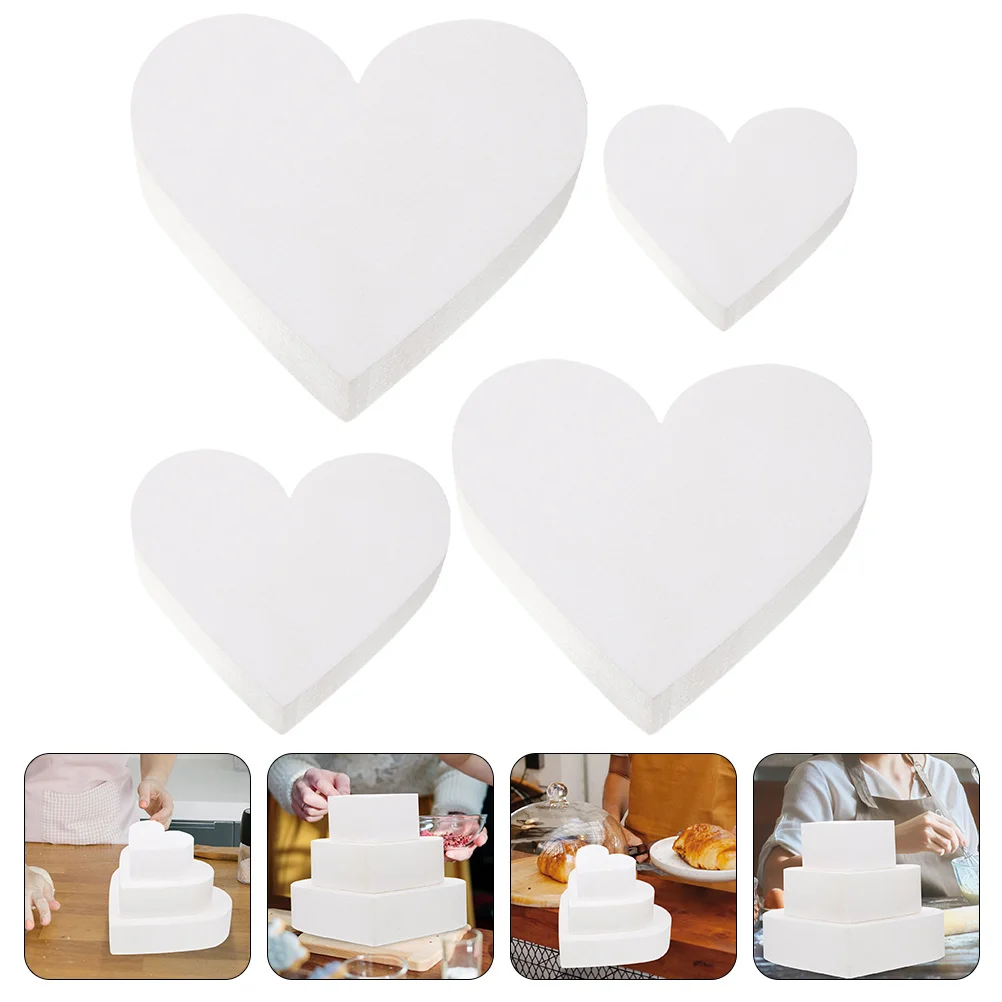 

Cake Dummy Styrofoam Model Heart Dummies Baking Wedding Rounds Models Craft Block Round Display Fake Form Supplies Diy Shaped