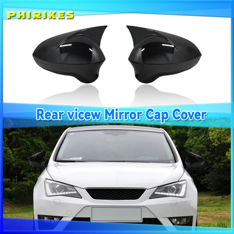 

2 шт., зеркальные крышки из АБС-пластика для Seat Leon MK2 2009-2012